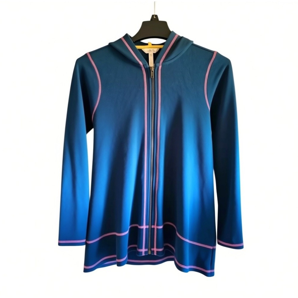 Matilda Jane Blue Be Present Fleece Lined Full Zip Hoodie‎ Women's Size XS